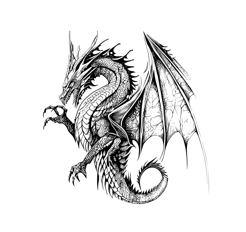_silhouettes_de_dragons_volants_reptiles_crachant_du_feu_dragons_médiévaux_ailés_mascottes_dragons_effrayants_ensemble_d'illustrations_vectorielles_plates_silhouettes_dragons_fées