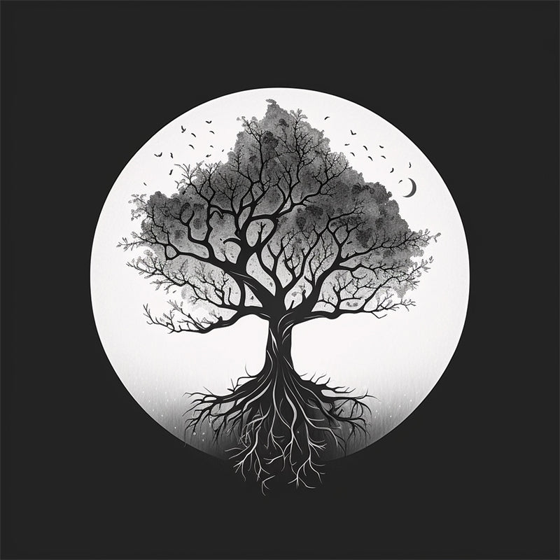 Handdraw Tree Forest Logo Elements Vector- Illustration Image Free Download