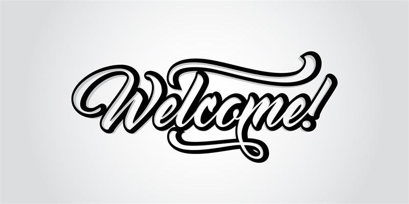 Handwriting Welcome Vector For Comercial Use- Greeting Words - Illustration PSD/SVG/EPS/PNG 