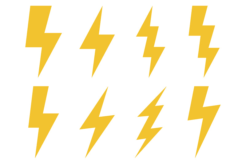 Lightning Elements Power Electrocity Signs - Illustration Logo design Download -  