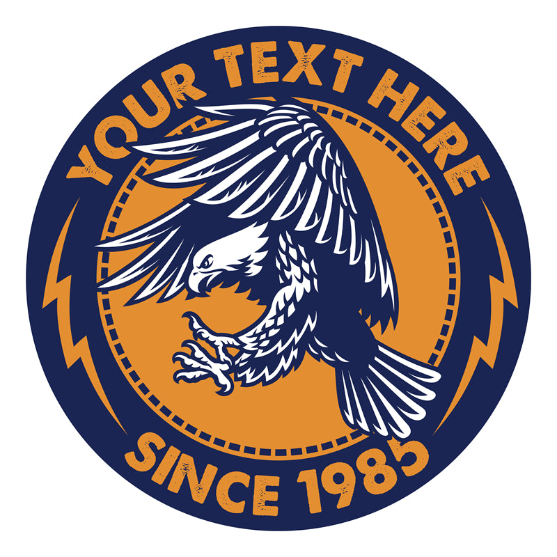 Éléments d'aigle à tête blanche des États-Unis - Illustration - Maquette de logo, dessin vectoriel à main levée