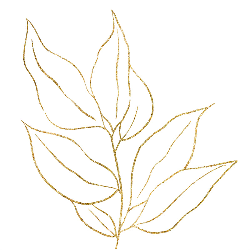 Texture de feuille dessinée à la main - Illustration - Conception de logo - Boules aux yeux flamboyants
