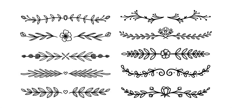 Branche et couronne dessinées à la main, téléchargement gratuit - Illustration Décor PNG/PSD/JPG