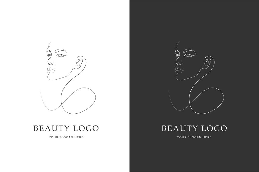 Woman Beauty Spa Organic logo badge design elements mockups