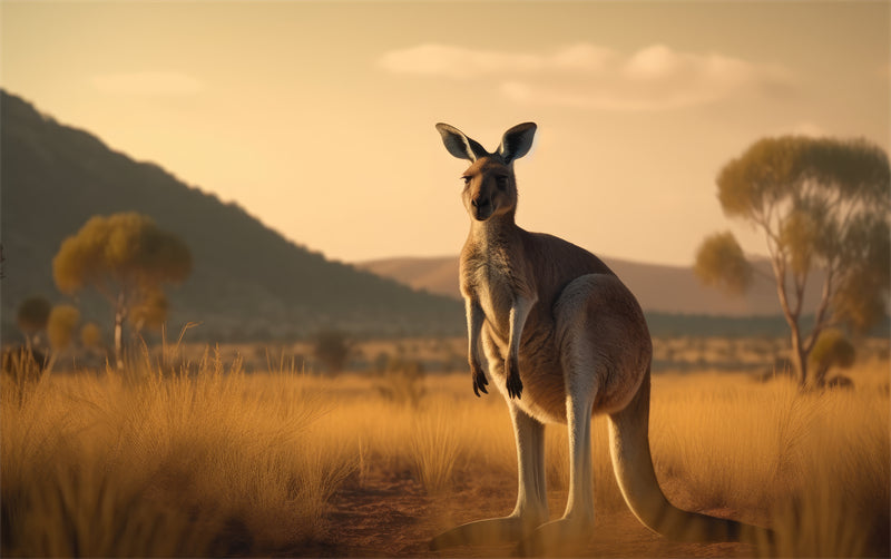 Kangaroo Background Photo - Wallpaper - Wildlife Elephant Landscape PSD/JPG/ Free Download