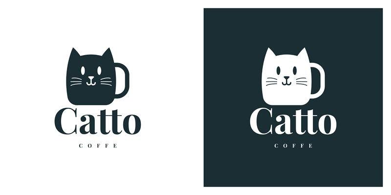 Conception de logo vectoriel d'élément de chat gratuite