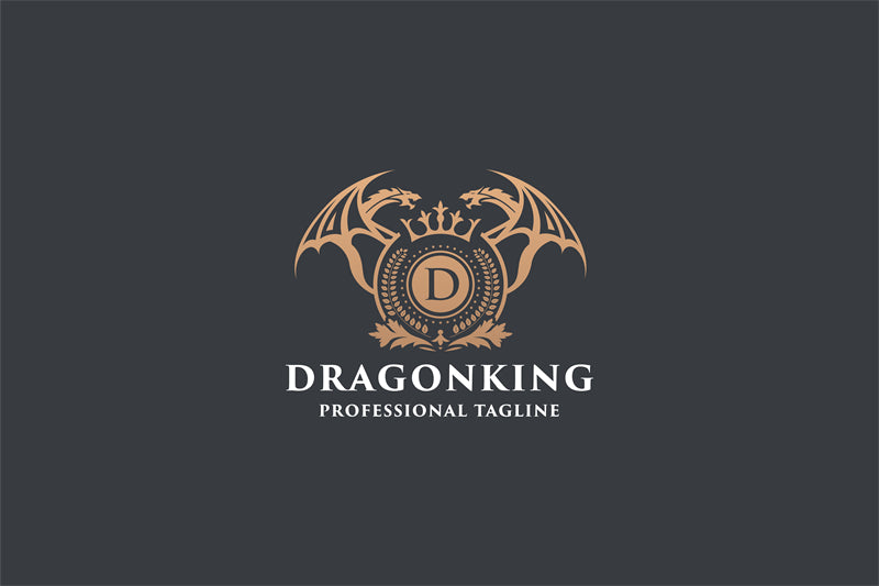 Dragon Logo Mockups - Badge - Icon Handdraw -Vector ELments  