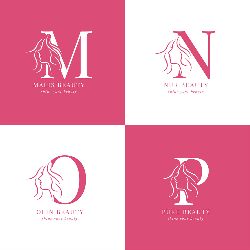 Woman Beauty Spa Organic logo badge design elements mockups