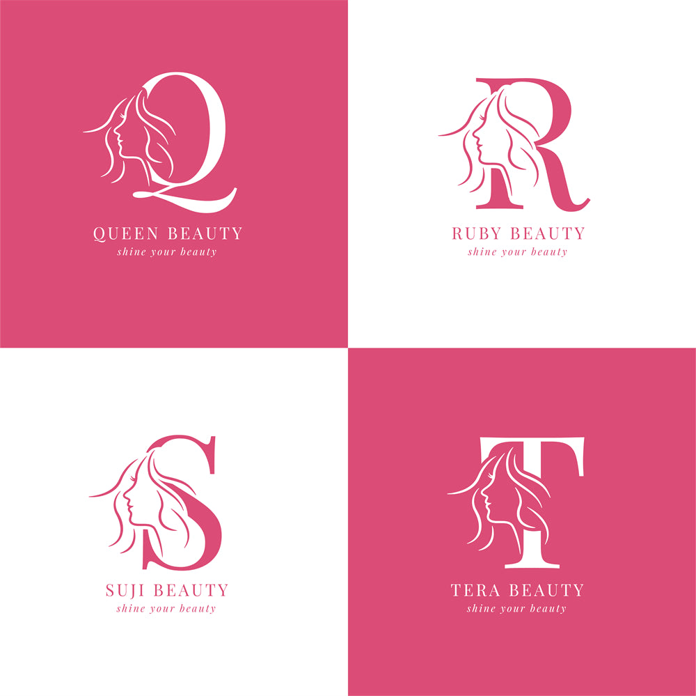 Woman Beauty Spa Organic logo badge design elements mockups