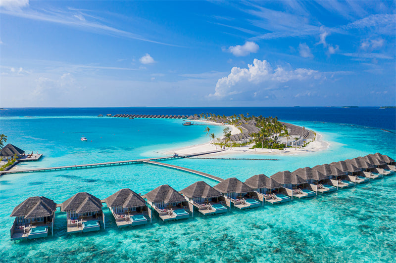 Tourist Maldives - Seaside island beach ocean landscape - photo wallpaper background - Png/JPG/ Free Download