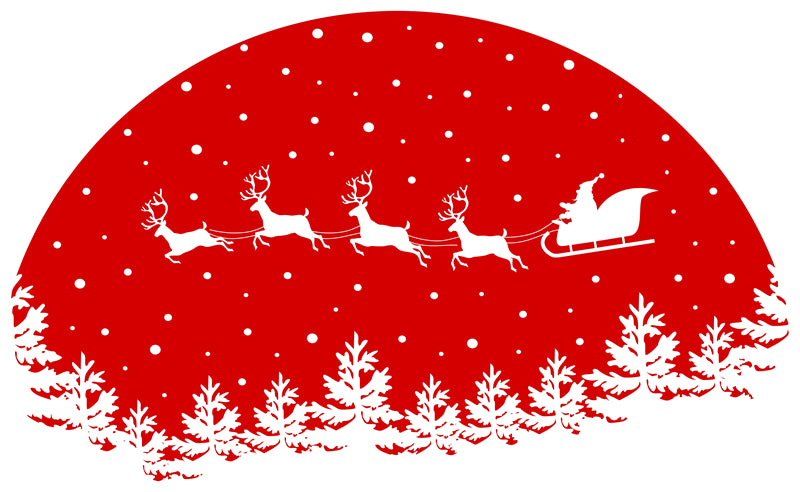 Santa Sleigh &Reindeer - Christmas Season Elements - Elk Pattern -  Png/PSD/JPG/ Free Download