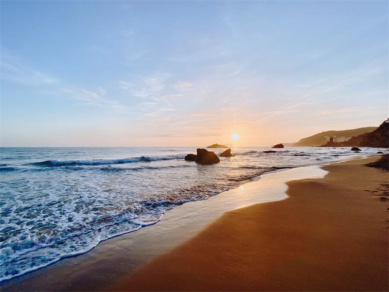 Seaside Landscape - Silent Sea Calm sea surface - sea waves on the beach - Png/PSD/JPG/ Free Download