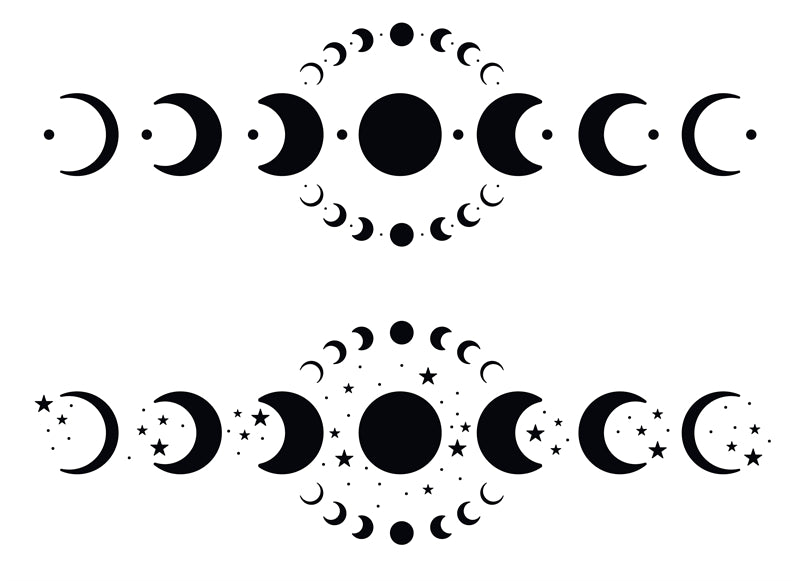 Vintage Moon Set collection - Icon -elements - Vector - Moonlight 