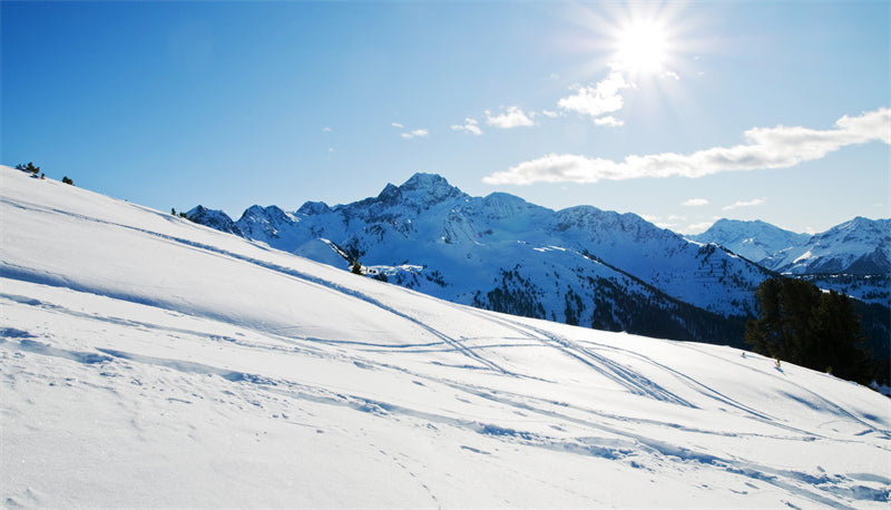 Paysage des Alpes enneigées en Europe - Randonnée en montagne, ski, téléphérique, vacances d'hiver - Téléchargement gratuit en PNG/PSD/JPG