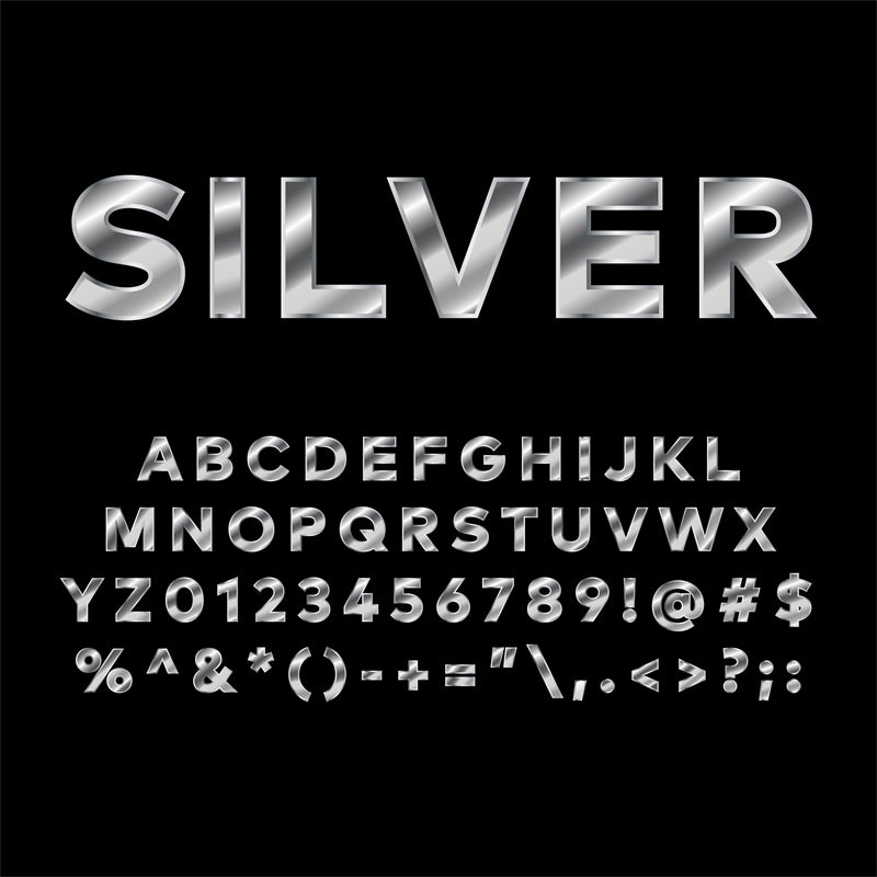 Silver ABC - Police Silver - Alphabet de luxe