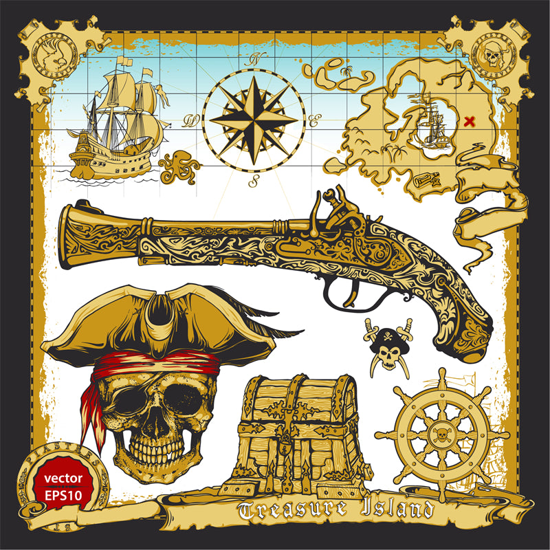 Pirate Logo Mockups - viking boat -son of vikings logo vector