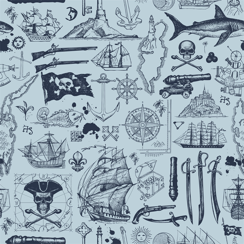 Maquettes de logos de pirates - Bateau viking - Logo vectoriel du fils des vikings