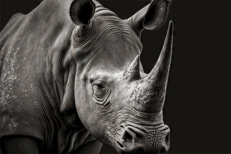 White Rhinoceros -beautiful endangered species zoo -Portrait wild    -  Png/PSD/JPG/ Free Download