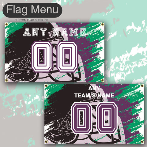 Flag Of Jersey & Helmet - Wall Flag -Decoration