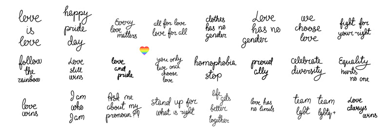 COLLECTION DE SLOGANS ÉCRITS À LA MAIN LGBTQ+ - L'amour est amour - Slogan vectoriel pour gays, lesbiennes, bisexuels et transsexuels TÉLÉCHARGEMENT GRATUIT