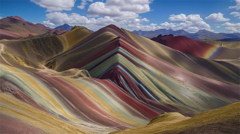 The Ades Mountain - Rainbow mountain - Colorful Mountain landscape - Png/PSD/JPG/ Free Download