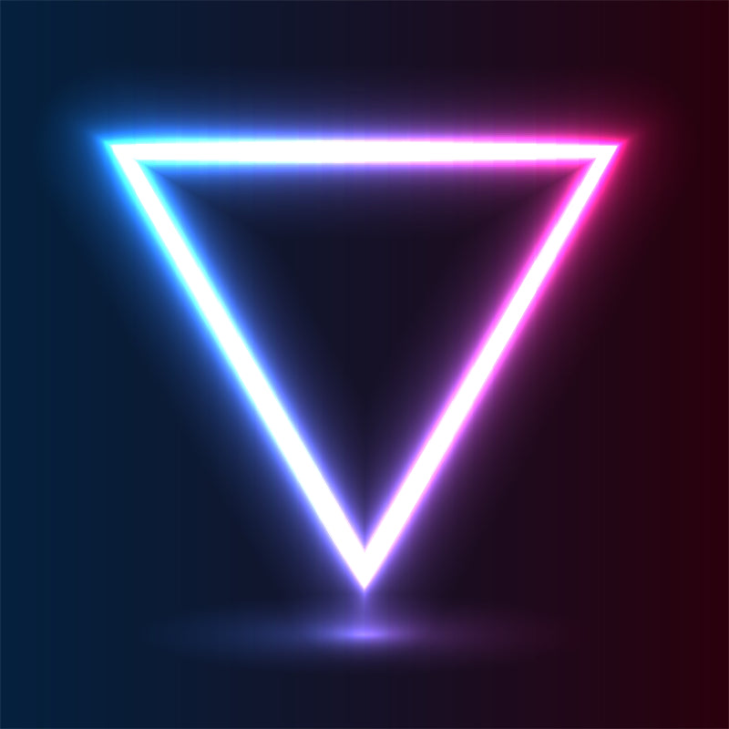 Fond d'écran Triangle néon - Modèle d'affiche graphique - Fond d'écran géométrique - Téléchargement gratuit au format PNG/PSD/JPG