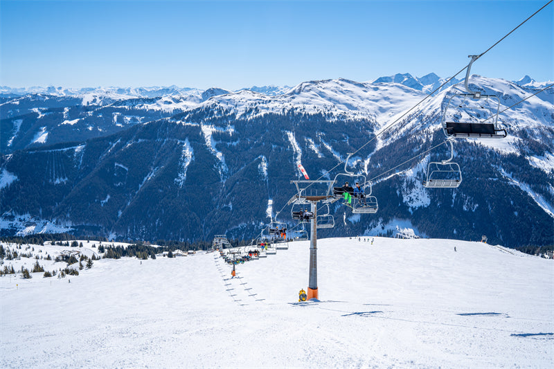 Paysage des Alpes enneigées en Europe - Randonnée en montagne, ski, téléphérique, vacances d'hiver - Téléchargement gratuit en PNG/PSD/JPG