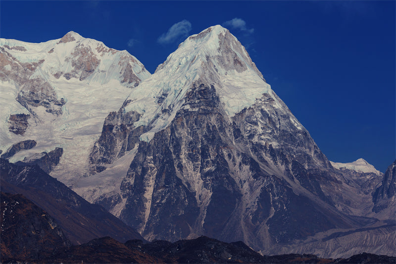 Paysage de l'Himalaya, Ama Dablam - Ciel, nuages, sommets enneigés - Téléchargement gratuit en PNG/PSD/JPG