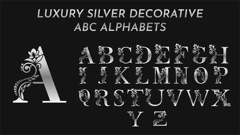 Silver ABC - Police Silver - Alphabet de luxe