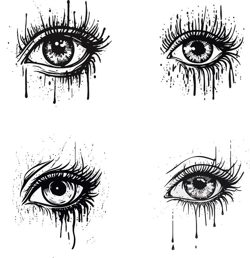 Handdraw Eye Illustration -Vintage Vector -Eye Logo Design -Art Tatto EyeS   