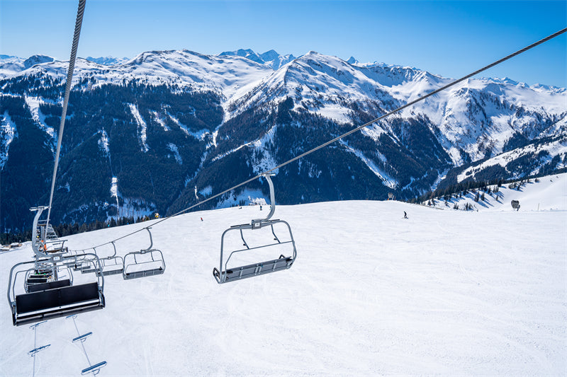 Paysage des Alpes enneigées en Europe - Randonnée en montagne, ski, téléphérique, vacances d'hiver - Téléchargement gratuit en PNG/PSD/JPG