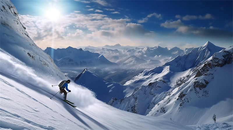Snow Covered ALPS Landscape Europe -  Mountain hiking skiing -cabin ropeway winter holiday - Png/PSD/JPG/ Free Download