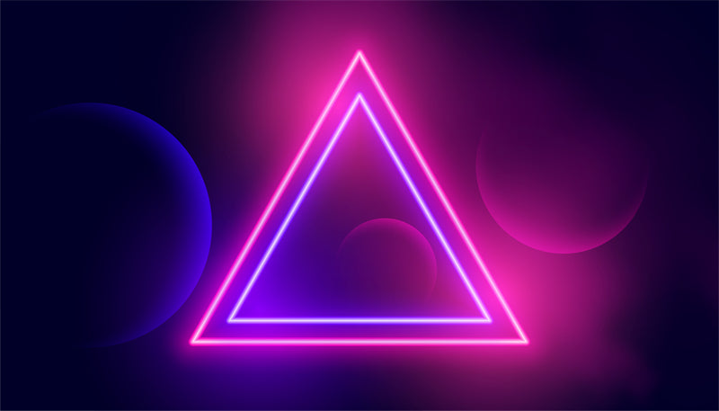 Fond d'écran Triangle néon - Modèle d'affiche graphique - Fond d'écran géométrique - Téléchargement gratuit au format PNG/PSD/JPG