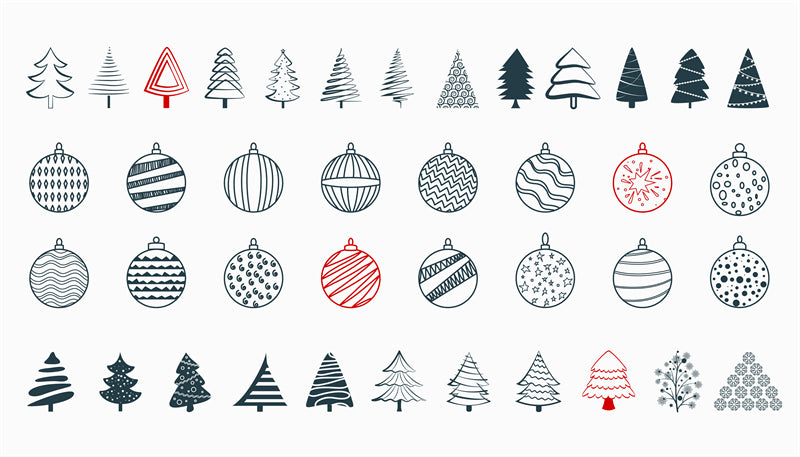 Illustration d'un sapin de Noël dessiné à la main - Vecteur - Téléchargement gratuit au format PNG/PSD/JPG