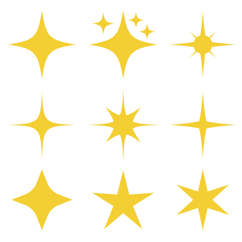 Éléments d'étoiles - Vintage - Vecteur - Ornements d'étoiles - Décoration