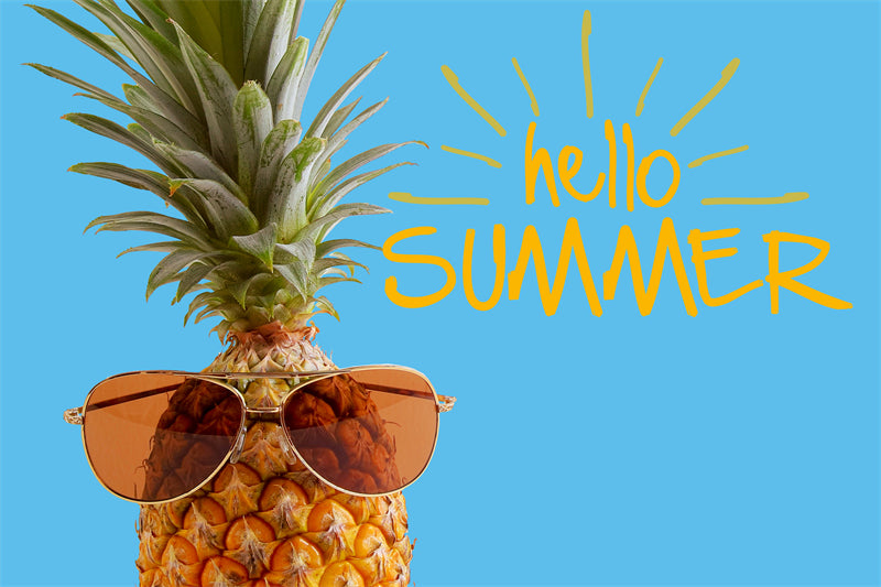 Pineapple - Hello Summer Background - Seaside Landscape photo - Fruit - Png/PSD/JPG/ Free Download 