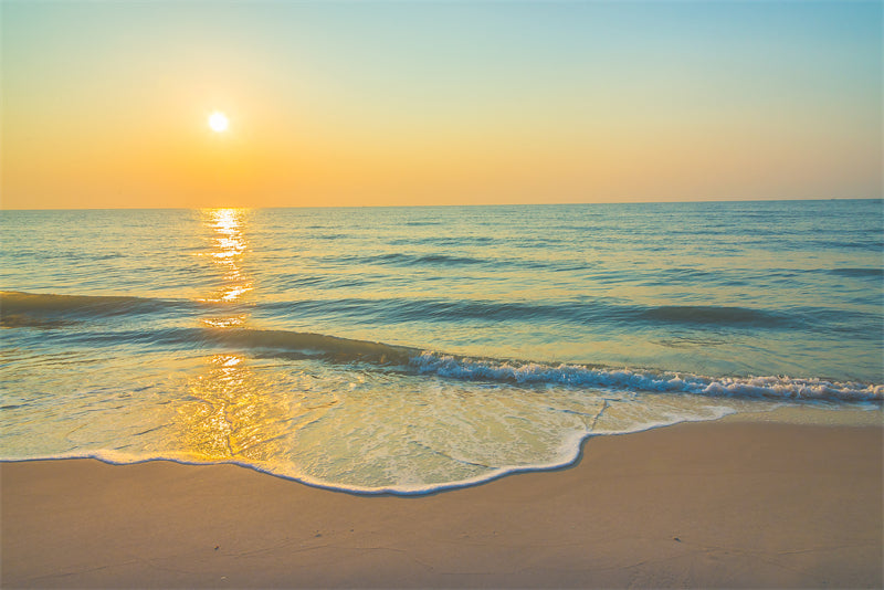 Seaside Landscape - Silent Sea Calm sea surface - sea waves on the beach - Png/PSD/JPG/ Free Download