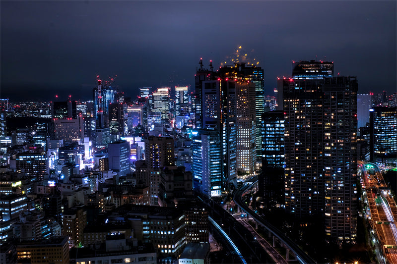 Urban Landscape city buildings - City Background - photo shot - Night Urban Landscape PSD/JPG/ Free Download