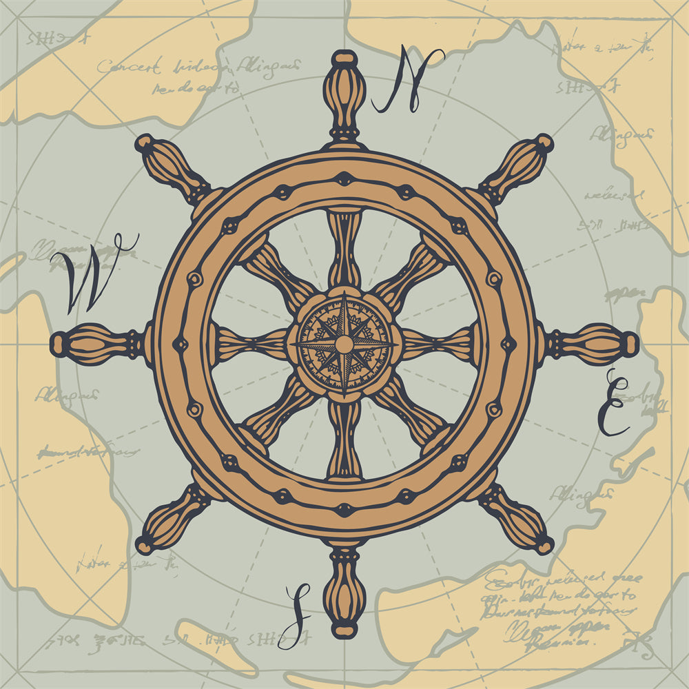 Rudder - Sailing -Steel Wheel Elements -Vector-image-jpg-eps- Logo Badge designs
