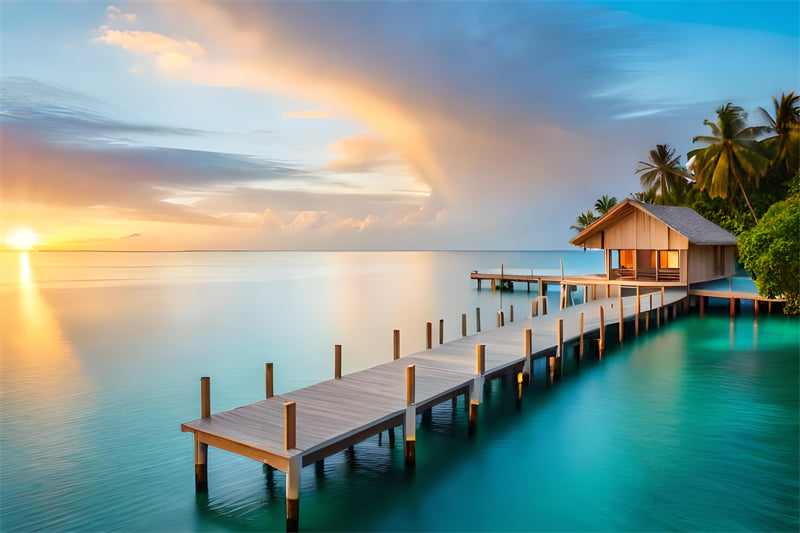 Touriste Maldives - Île balnéaire, plage, paysage océanique - Fond d'écran photo - Téléchargement gratuit au format Png/JPG