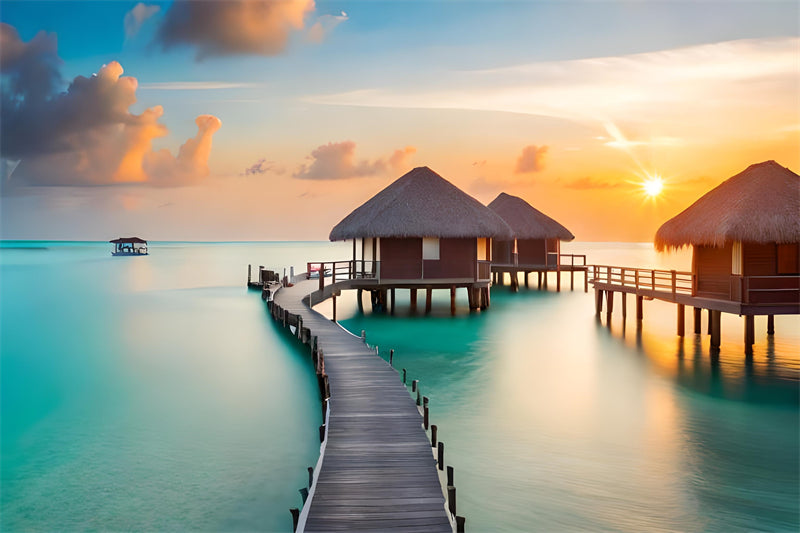Touriste Maldives - Île balnéaire, plage, paysage océanique - Fond d'écran photo - Téléchargement gratuit au format Png/JPG