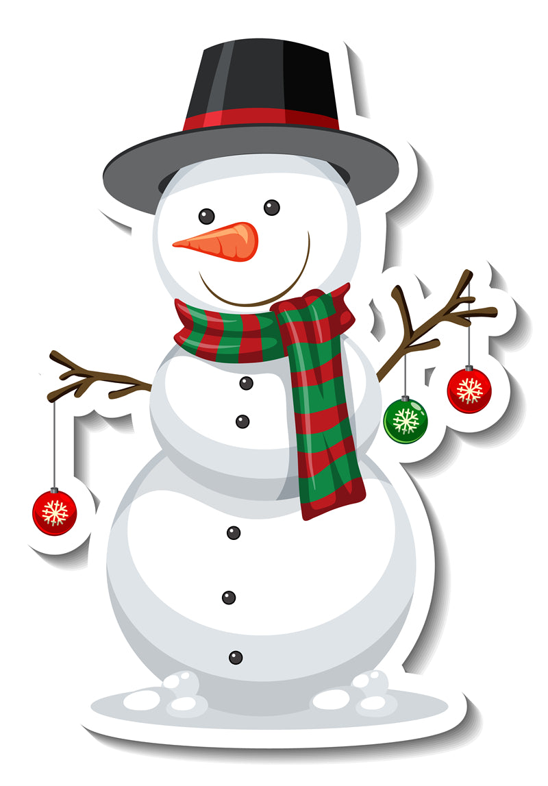 Bonhomme de neige d'hiver, saison de Noël, éléments dessinés à la main - Téléchargement gratuit au format PNG/PSD/JPG