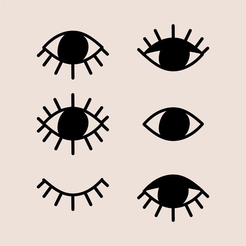 Illustration d'œil dessiné à la main - Vecteur - Conception de logo - Yeux minimalistes