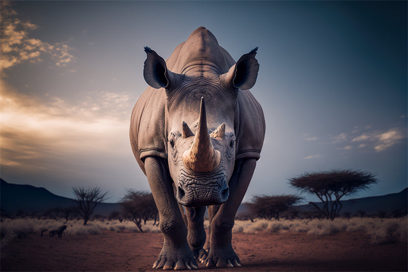 White Rhinoceros -beautiful endangered species zoo -Portrait wild    -  Png/PSD/JPG/ Free Download
