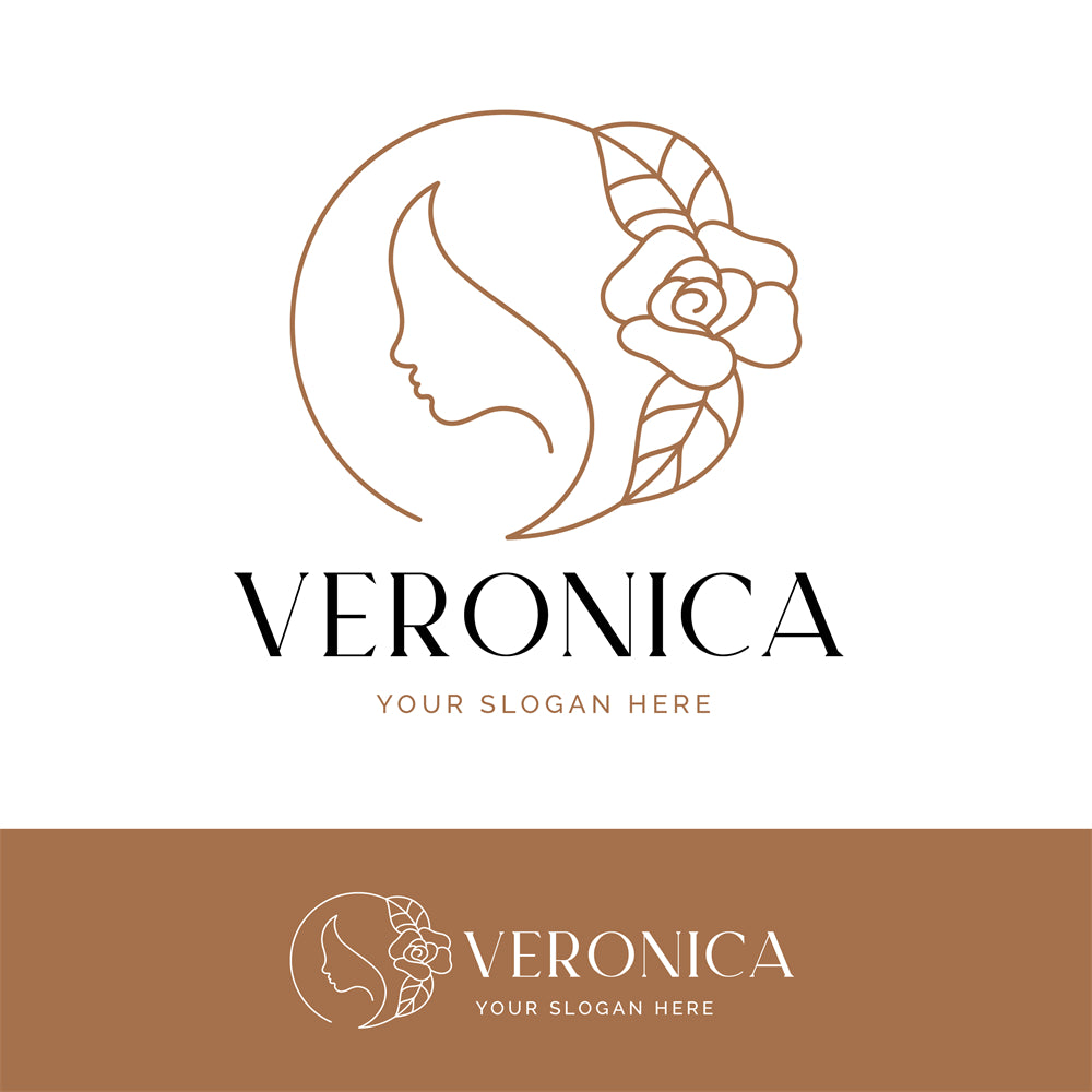 Woman Beauty Spa Organic logo badge design elements mockups