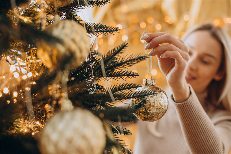Luxurious Christmas Tree Photo Bakcground - Christmas Presents Decorative  - Png/PSD/JPG/ Free Download