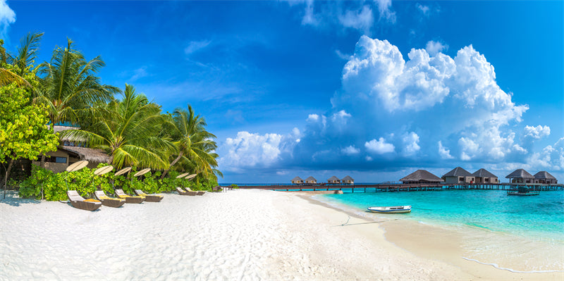 Tourist Maldives - Seaside island beach ocean landscape - photo wallpaper background - Png/JPG/ Free Download