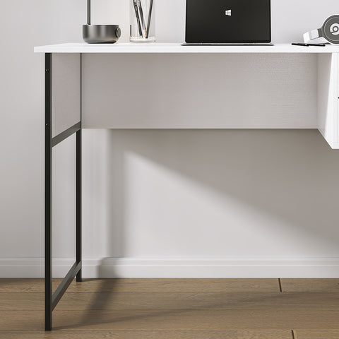 Modern Writing Desk Home Office Desk with Drawers white