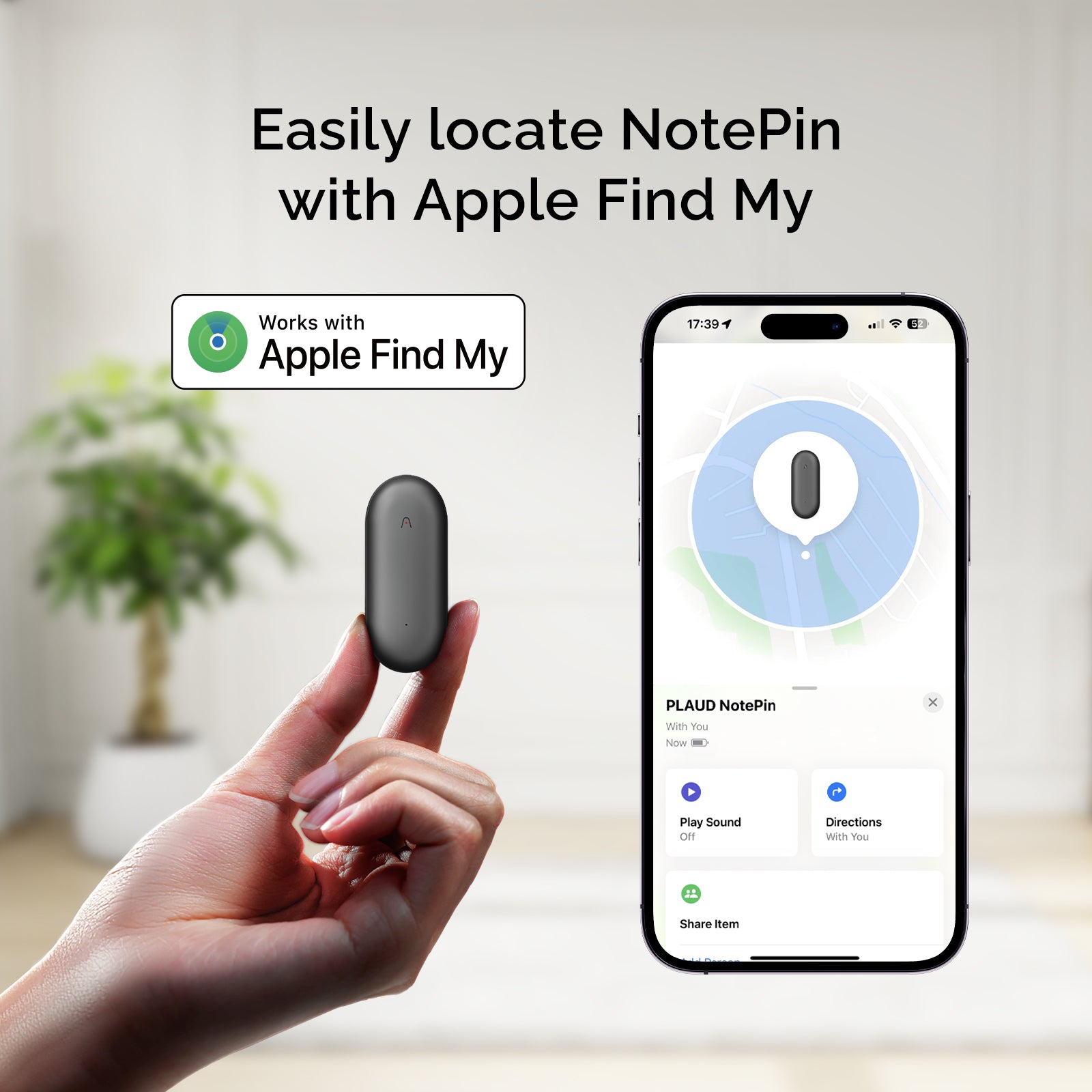 PLAUD Notepin – Smart AI Voice Recorder with Instant
