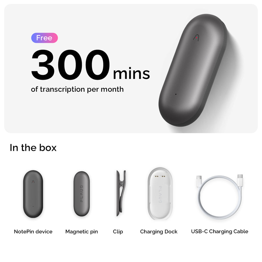 PLAUD NotePin - Wearable AI note taker
